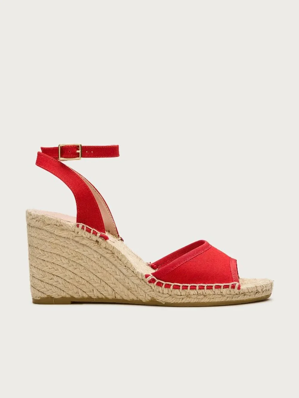 J. Crew Made-in-Spain espadrille wedges with piping